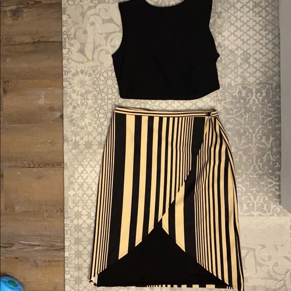 Free People crop top and skirt set